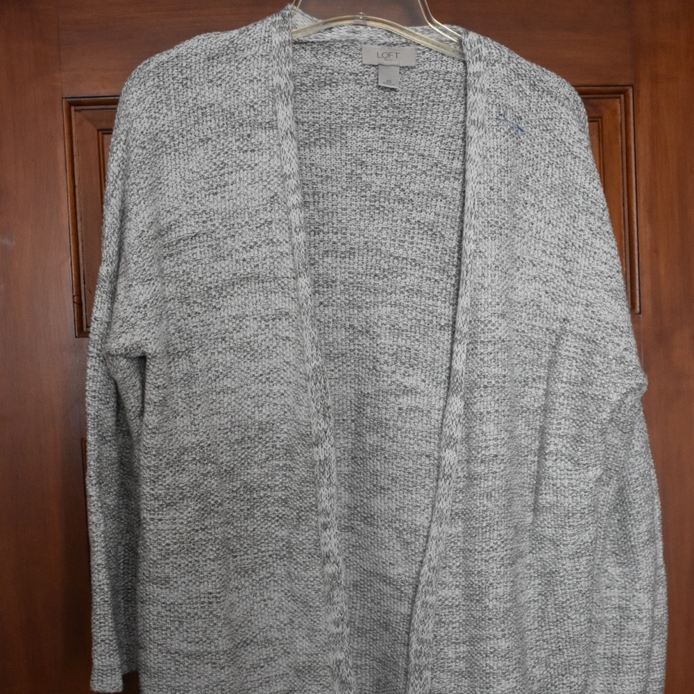 Loft women's Gray Knit Cardigan XS